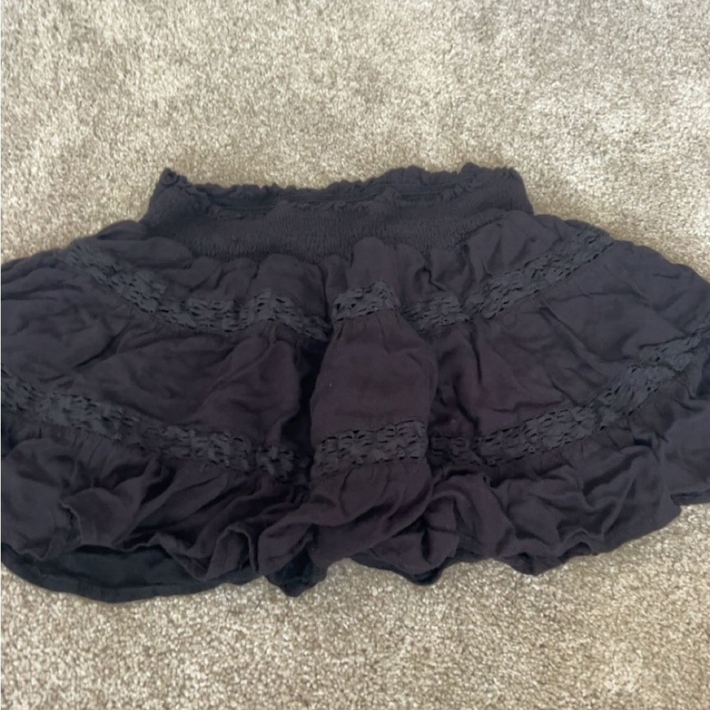 Black mini skirt